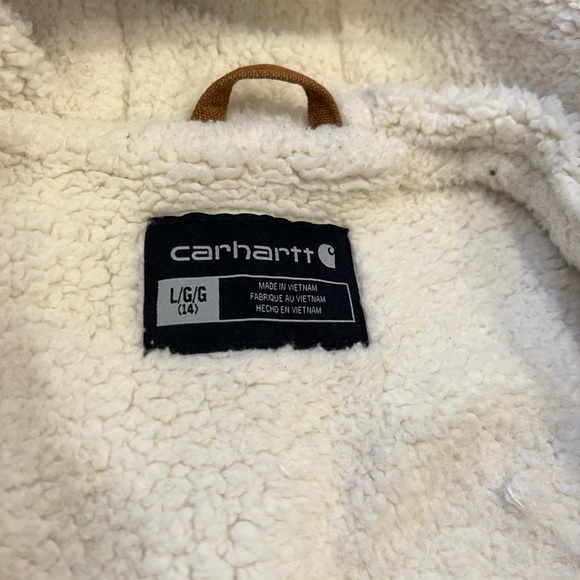 Kids Carhartt hooded Sherpa lined jacket - Picture 5 of 7